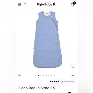 Kyte Baby Large Sleep Slack in Slate. 2.5 Tog